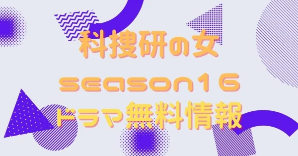 科捜研の女 season16 動画